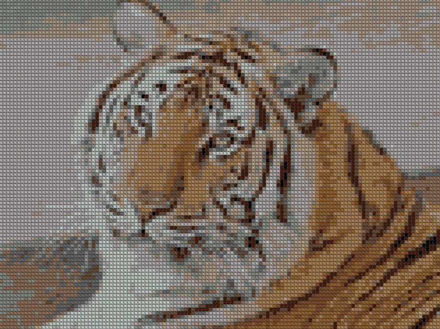 Вышивка Тигр