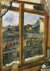 Шагал Вид из окна Витебск